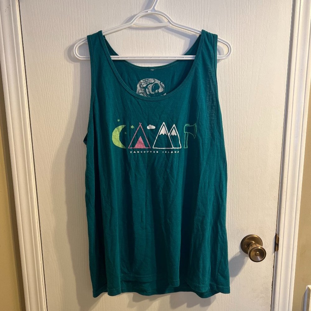 Westcoastees CAMP tank top, Teal, Size XL